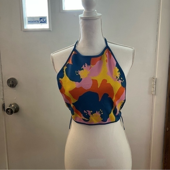 Zara MULTICOLOR HALTER TOP (M) - Picture 16 of 17